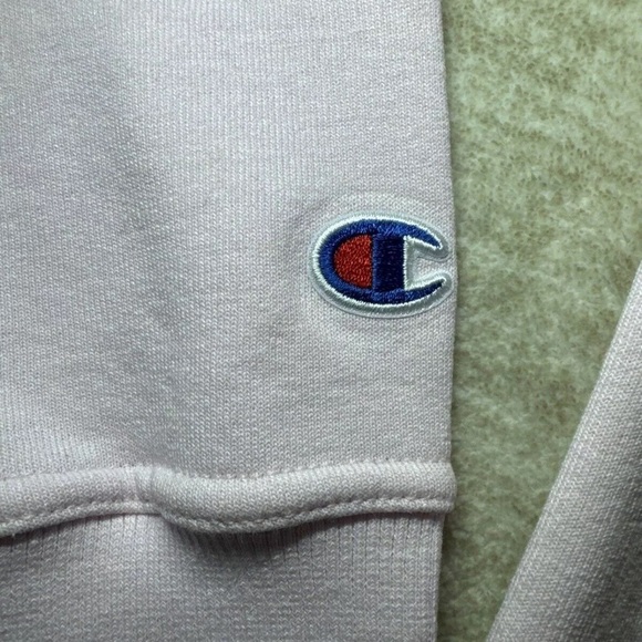 NWT Champion Women's Powerblend Hoodie Sweatshirt Sweater Pink Purple Logo - Picture 7 of 7